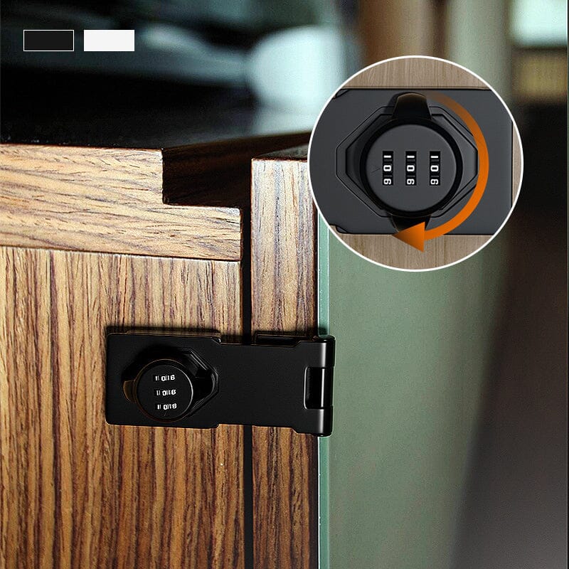 Household Cabinet Password Lock Zinc Alloy Keyless Combination Lock Rust-Proof Black Silver