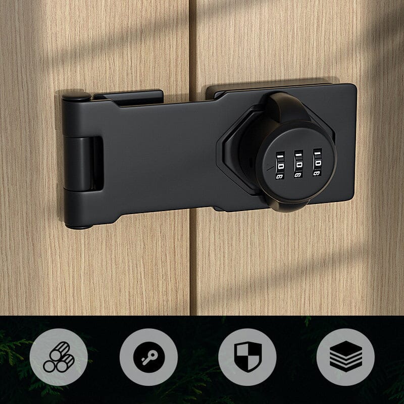 Household Cabinet Password Lock Zinc Alloy Keyless Combination Lock Rust-Proof Black Silver