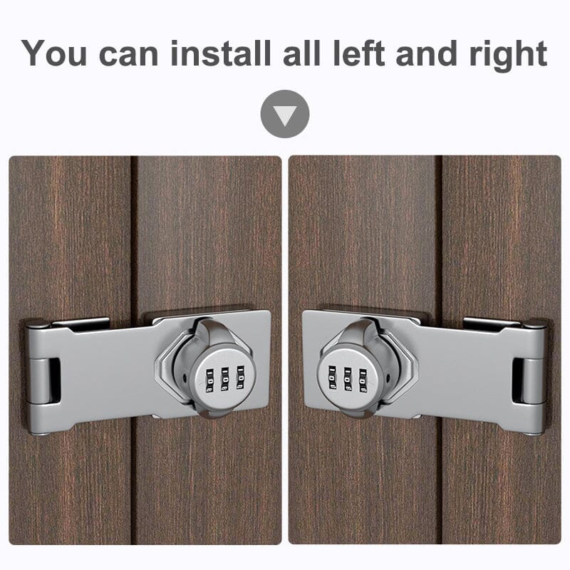 Household Cabinet Password Lock Zinc Alloy Keyless Combination Lock Rust-Proof Black Silver