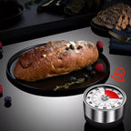 Magnetic Mechanical Kitchen Timer 59-Minute Manual Timer with Red Dial and Metal Case