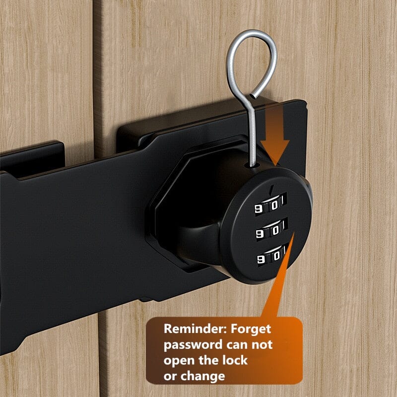 Household Cabinet Password Lock Zinc Alloy Keyless Combination Lock Rust-Proof Black Silver