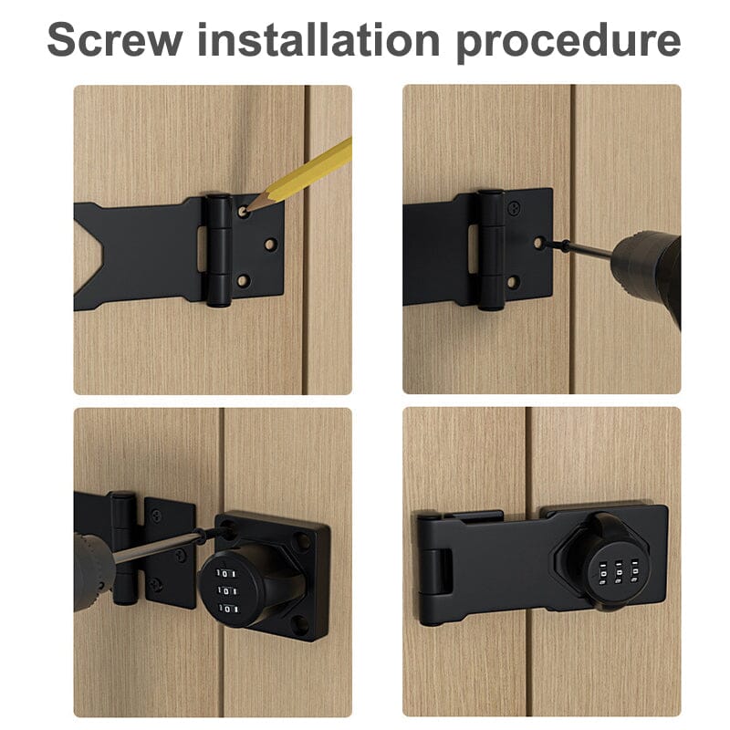 Household Cabinet Password Lock Zinc Alloy Keyless Combination Lock Rust-Proof Black Silver