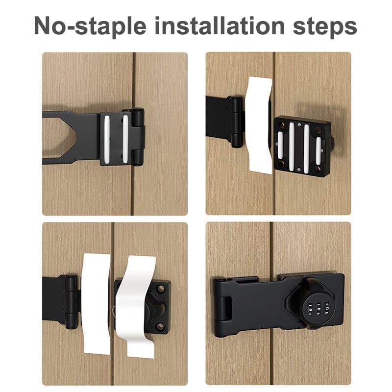 Household Cabinet Password Lock Zinc Alloy Keyless Combination Lock Rust-Proof Black Silver