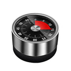 Magnetic Mechanical Kitchen Timer 59-Minute Manual Timer with Red Dial and Metal Case