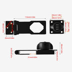 Household Cabinet Password Lock Zinc Alloy Keyless Combination Lock Rust-Proof Black Silver
