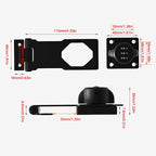 Household Cabinet Password Lock Zinc Alloy Keyless Combination Lock Rust-Proof Black Silver