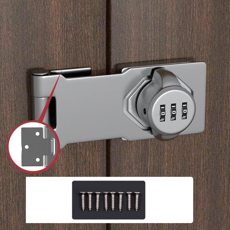 Household Cabinet Password Lock Zinc Alloy Keyless Combination Lock Rust-Proof Black Silver