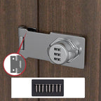 Household Cabinet Password Lock Zinc Alloy Keyless Combination Lock Rust-Proof Black Silver