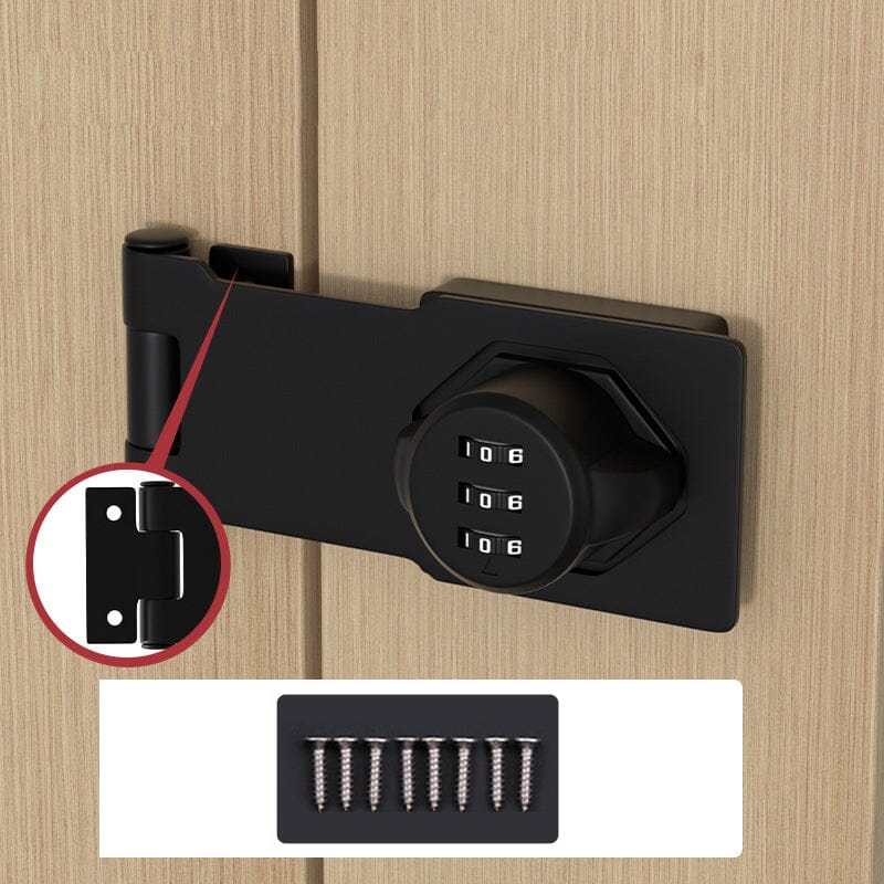 Household Cabinet Password Lock Zinc Alloy Keyless Combination Lock Rust-Proof Black Silver