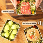 Stainless Steel Food Storage Containers Set 3/6 Pcs Durable Reusable Eco-Friendly Dishwasher Safe