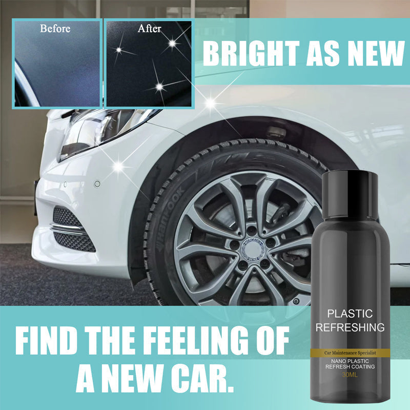 Auto Plastic Coating Restoration Agent 50ml UV Protection Streak-Free Formula for Car Trims and Exterior Surfaces