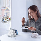 Foldable 3-in-1 Wireless Charger 15W Fast Charging for Phone AirPods Apple Watch Black White