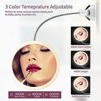 Makeup Mirror with LED Light and Magnification 20cm Flexible Arm Suction Cup