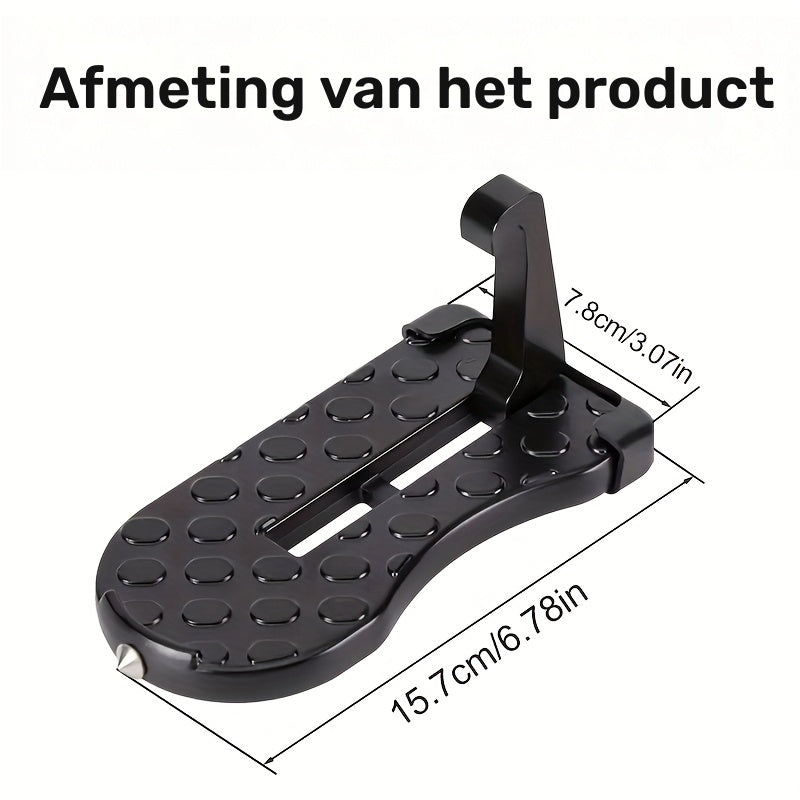 Car Door Step Aluminum Alloy Foldable Hook for Roof Access Non-Slip Surface