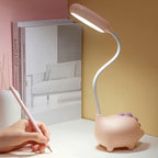 Rechargeable LED Desk Lamp with Cartoon Dinosaur Design Eye Care Table Light 15 Inch Polypropylene