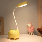Rechargeable LED Desk Lamp with Cartoon Dinosaur Design Eye Care Table Light 15 Inch Polypropylene