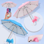 Phone Umbrella Suction Cup Stand Anti-Glare Sunshade Holder for Smartphones Portable Weatherproof Plastic