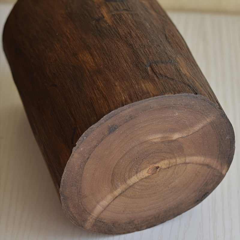 Handmade Wooden Pen Holder Natural Solid Wood Desk Organizer Rustic Office Accessory