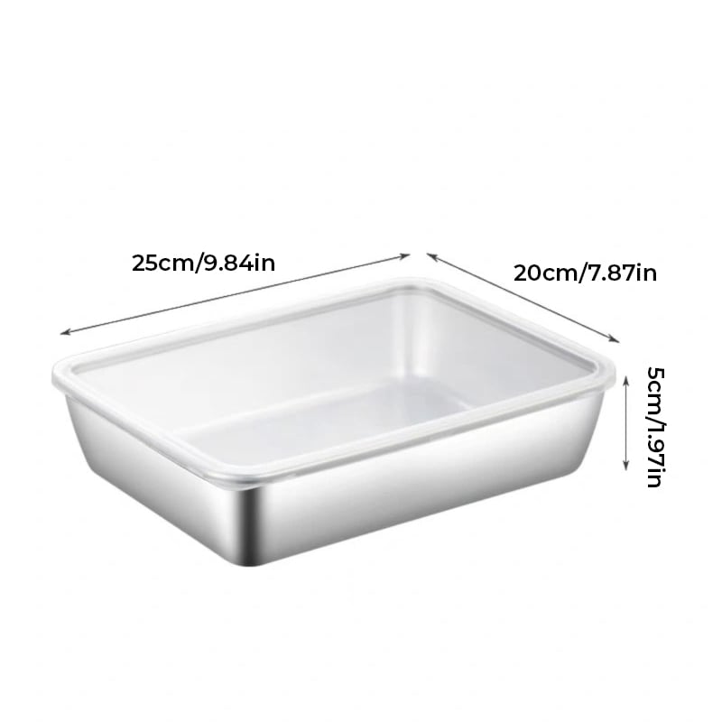 Stainless Steel Food Storage Containers Set 3/6 Pcs Durable Reusable Eco-Friendly Dishwasher Safe