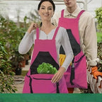 Water-Resistant Gardening Apron Waterproof Oxford Fabric Adjustable Fit with Tool Pockets