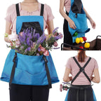 Water-Resistant Gardening Apron Waterproof Oxford Fabric Adjustable Fit with Tool Pockets