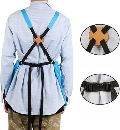 Water-Resistant Gardening Apron Waterproof Oxford Fabric Adjustable Fit with Tool Pockets