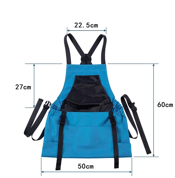 Water-Resistant Gardening Apron Waterproof Oxford Fabric Adjustable Fit with Tool Pockets