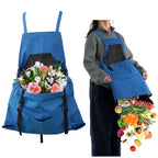 Water-Resistant Gardening Apron Waterproof Oxford Fabric Adjustable Fit with Tool Pockets
