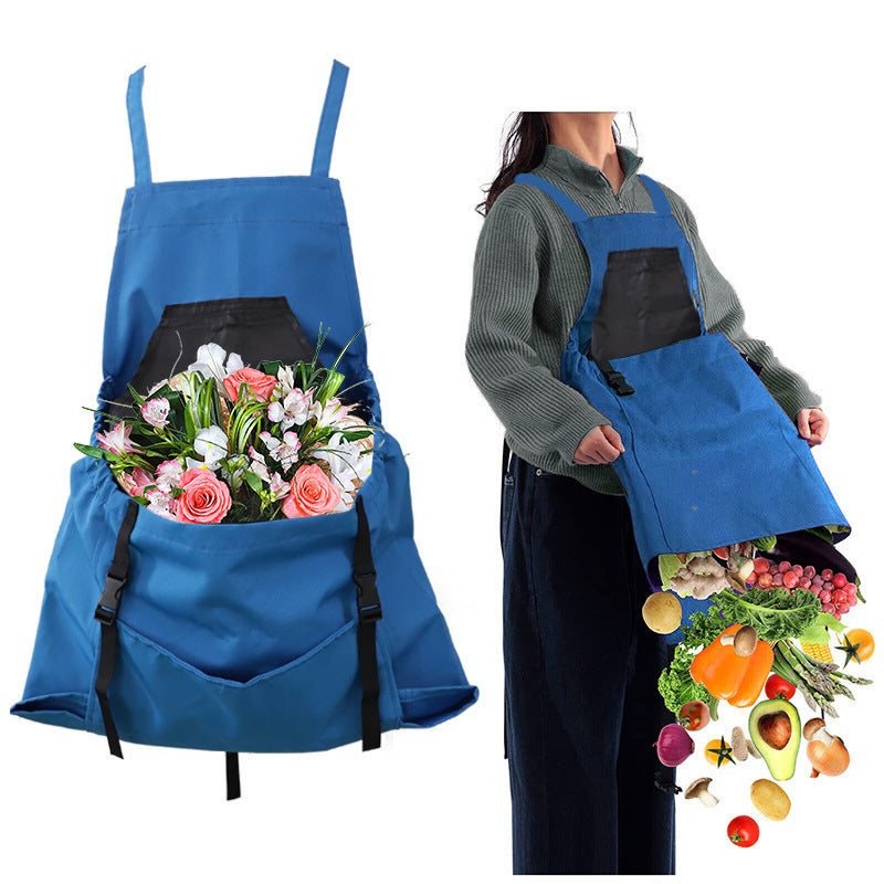 Water-Resistant Gardening Apron Waterproof Oxford Fabric Adjustable Fit with Tool Pockets