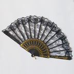 Women's Elegant Lace Fan Lightweight Compact Handheld Accessory for Weddings Parties