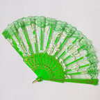 Ladies Fan Floral Lace Design Lightweight Portable Elegant Handheld Fan