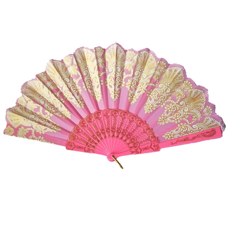 Ladies Elegant Fan with Elaborate Decorations Lightweight Durable Accessory for Weddings and Parties