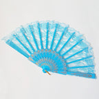 Women's Elegant Lace Fan Lightweight Compact Handheld Accessory for Weddings Parties