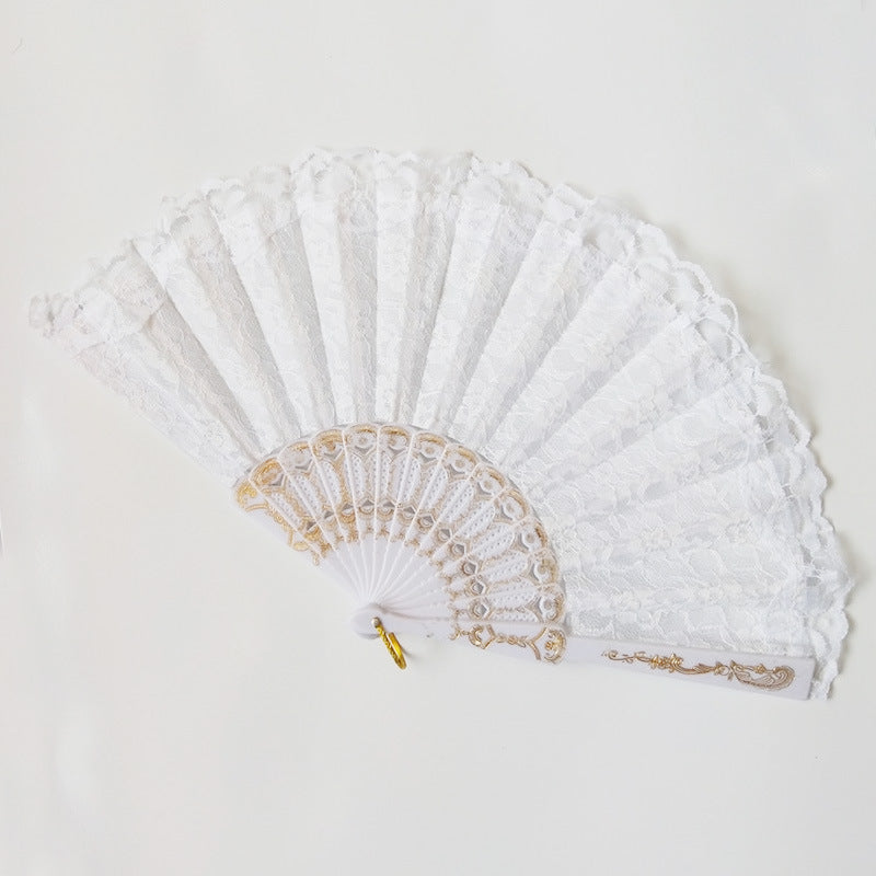Ladies Lace Fan Elegant Lightweight Handheld Cooling Accessory