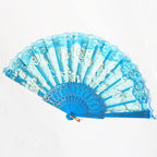 Ladies Designer Hand Fan Lightweight Floral Pattern Portable Accessory