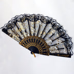 Ladies Designer Hand Fan Lightweight Floral Pattern Portable Accessory