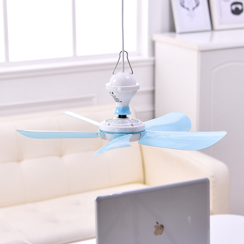 Ladies Table Fan Adjustable Tilt Angle Quiet Operation 40cm Blue Blades Compact