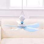 Ladies Table Fan Adjustable Tilt Angle Quiet Operation 40cm Blue Blades Compact