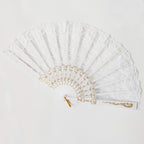 Women's Elegant Lace Fan Lightweight Compact Handheld Accessory for Weddings Parties