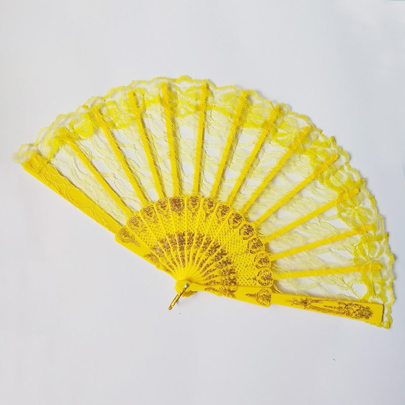 Ladies Lace Fan Elegant Lightweight Portable Handheld Cooling Fan