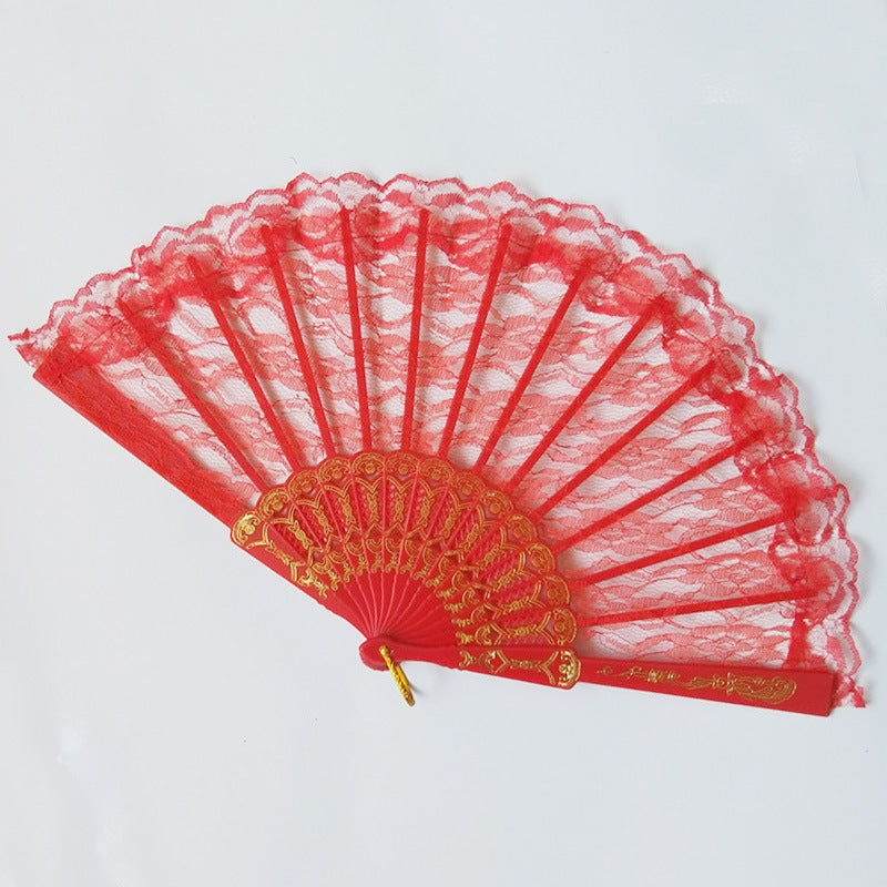 Ladies Lace Fan Elegant Lightweight Handheld Cooling Accessory
