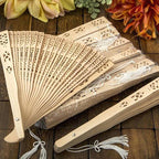 Ladies Elegant Plastic Fan with Artistic Cutouts Lightweight Handheld Accessory