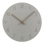 Silent Nordic Wall Clock 35cm Minimalist Design Non-Ticking Walnut Hands MDF Board
