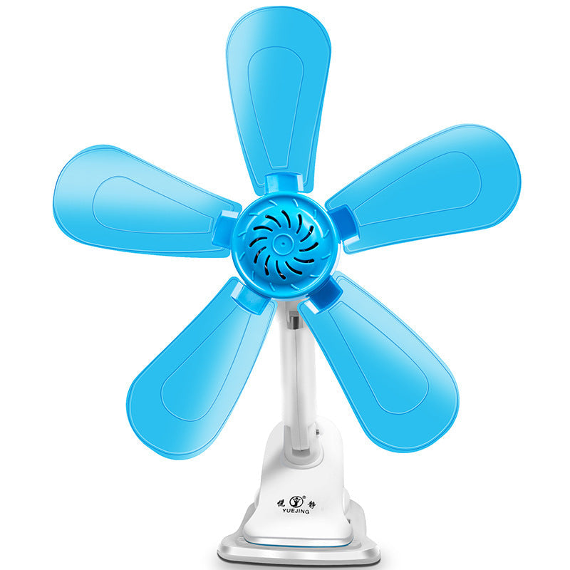 Ladies Table Fan 12W Quiet Motor Flexible Tilt Angle Transparent Blades