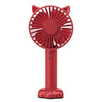 Portable Mini Fan USB Rechargeable Quiet Cat Design Compact Personal Cooler