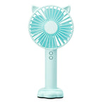 Portable Mini Fan USB Rechargeable Quiet Cat Design Compact Personal Cooler