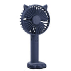 Portable Mini Fan USB Rechargeable Quiet Cat Design Compact Personal Cooler