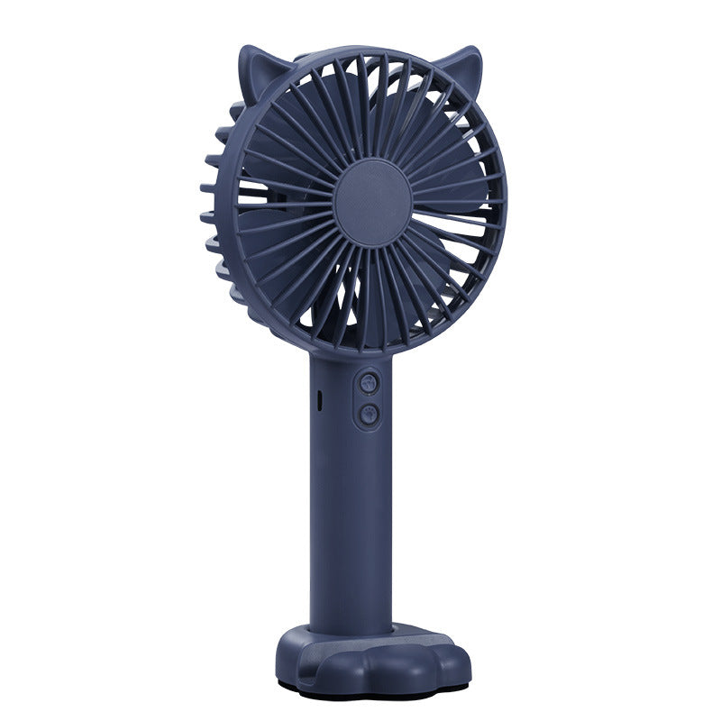 Portable Mini Fan USB Rechargeable Quiet Cat Design Compact Personal Cooler