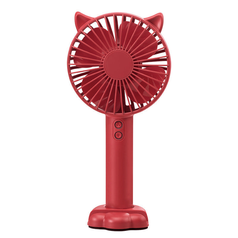 Portable Mini Fan USB Rechargeable Quiet Cat Design Compact Personal Cooler