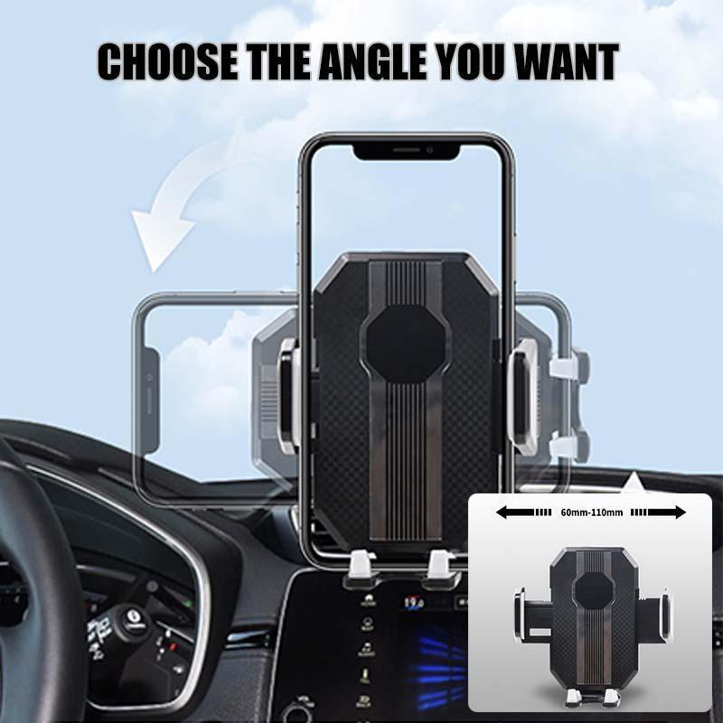 Car Phone Holder Strong Suction Adjustable Mount 360° Rotation Black
